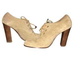 Vintage Y2K Sylvia Bourdin Tan Suede Booties - Never Worn 7.5